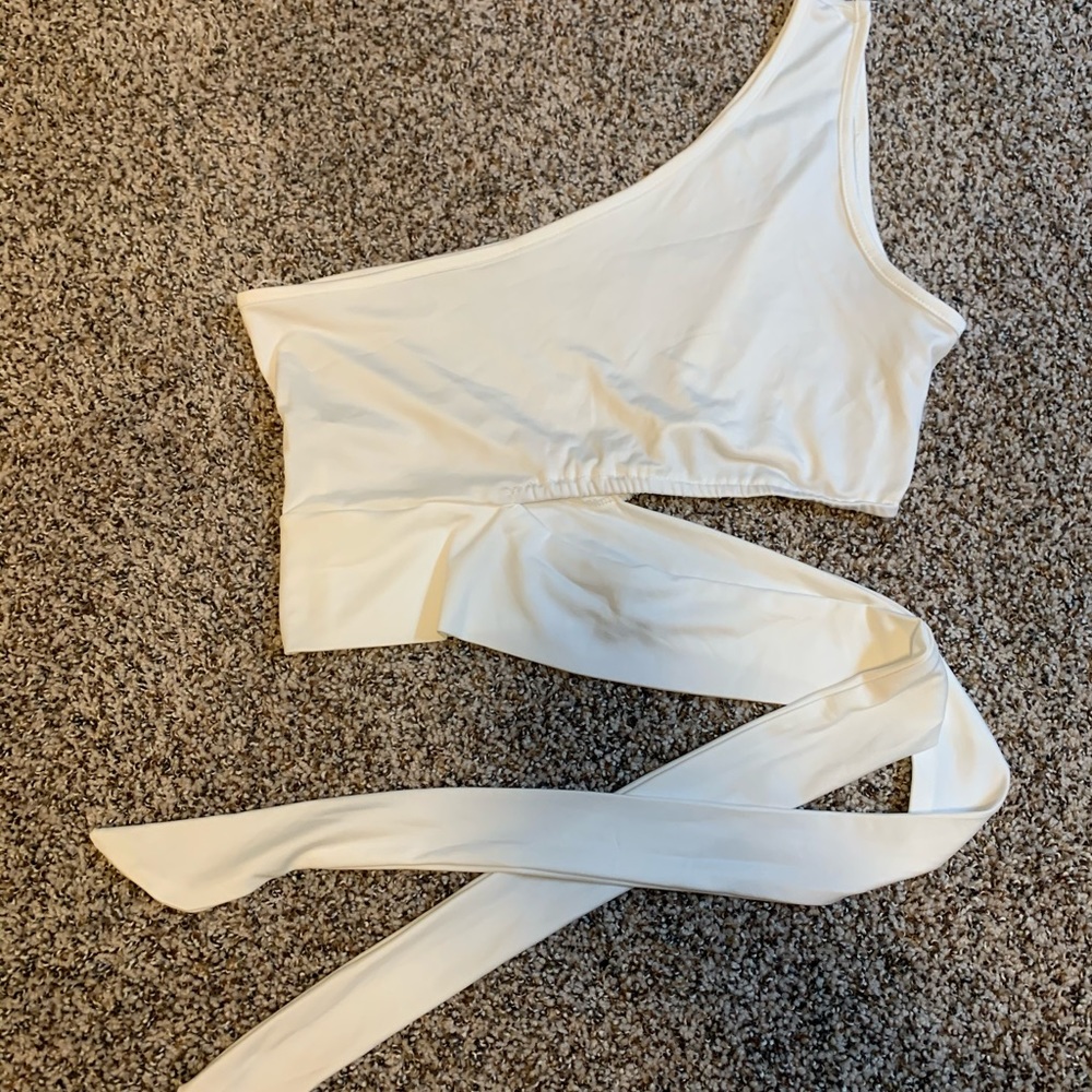 White Wrap Around Top